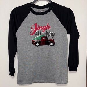 HOLIDAY FAMJAMS Christmas Shirt Red Truck Jingle All the Way Size 10/12 (Kids)